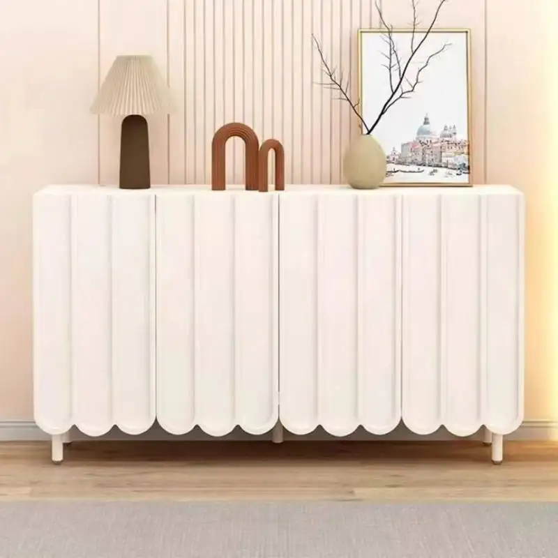 Shoe Rack Cabinet Narrow Entryway - خزانة أحذية بيضاء بسيطة على الطراز