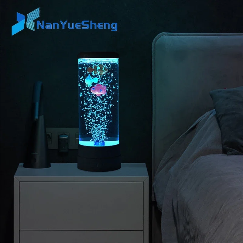 Floating Nightstand With Led Light - LED مصباح السمك المحيطة ضوء الليل