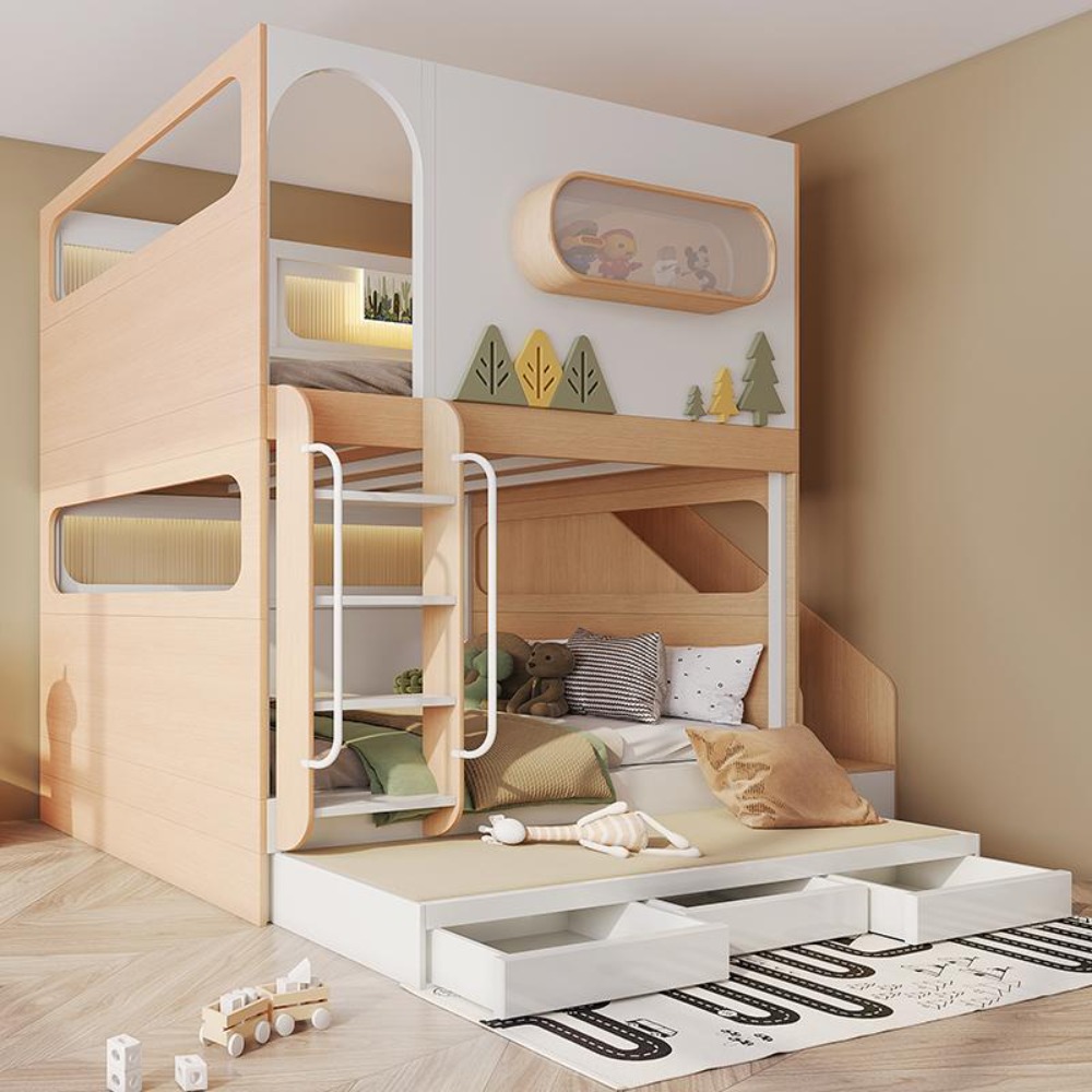 سرير بطابقين على شكل كبسولة فض - مراجعة Bunk Bed With Stairs And Slide وسعره